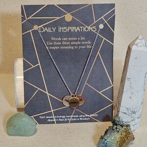 Silver 'Smile, Sparkle, Shine' Pendant Necklace Hypoallergenic Daily Inspiration